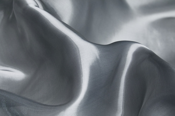 Heavy Weight Liquid Satin Organza - Titanium Grey fabric