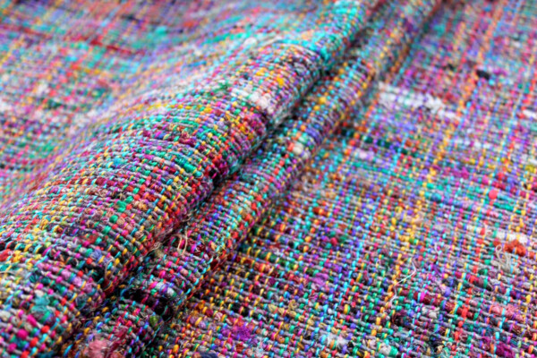 Chunky Silk Matka - Multi Coloured fabric