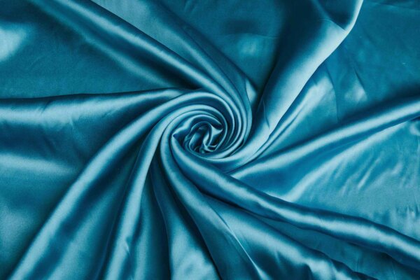 Neptune Blue Silk Satin - 140cm fabric
