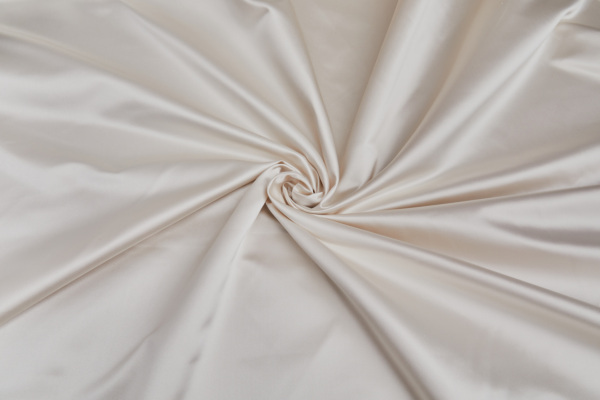 Silk Duchess Satin - Oyster fabric