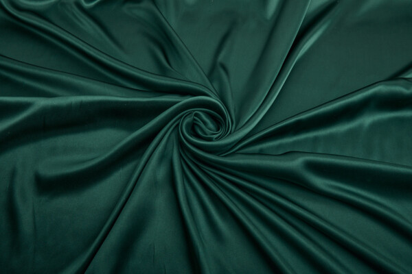 Dark Spruce Green Silk Satin - 140cm fabric
