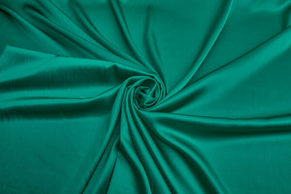 Peacock Green Stretch Silk Satin - 140cm fabric