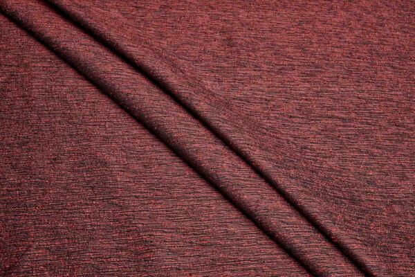 Cotton, Viscose and Silk Marl Weave - Red Black fabric