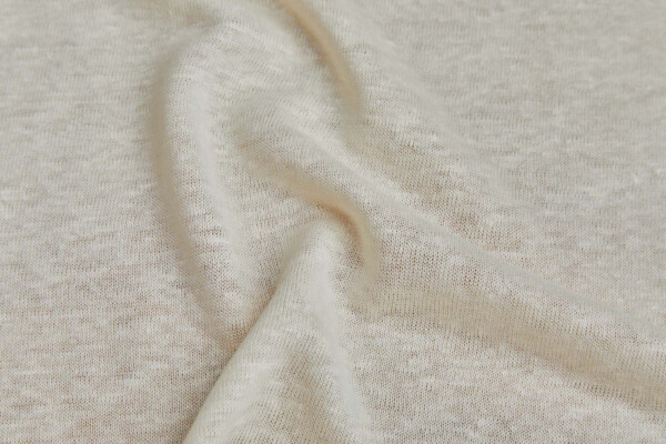 Cream Linen Jersey fabric