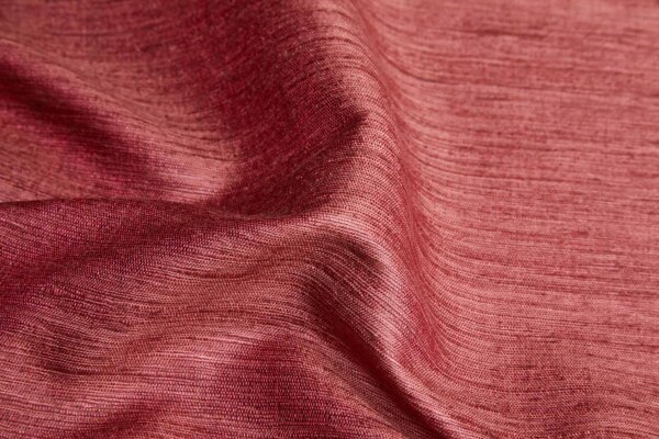 Faded Burgundy Textured Raw Silk Tassar