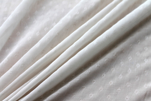 Bamboo Fibre Dobby Weave in Ivory fabric