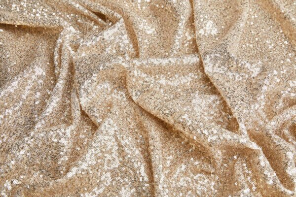 Gold Micro Sequin on Tulle fabric