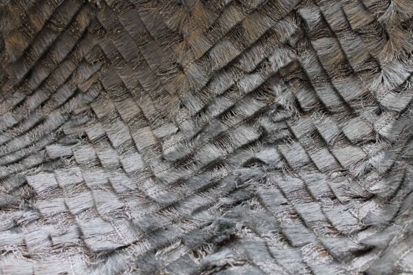 Silver Fringe Chevron Pattern on Tulle fabric