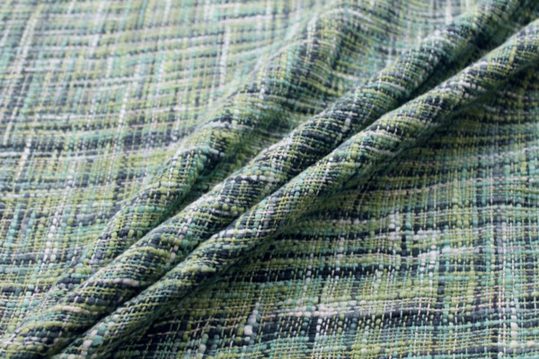 Chunky Weave Cotton Matka - Forest Greens fabric