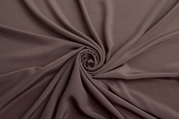 Sepia Brown Crepe de Chine