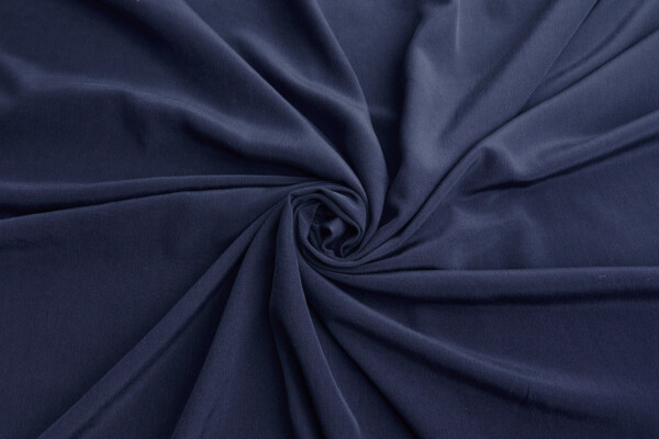 Sandwashed Navy Crepe de Chine