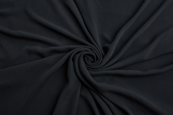 Sandwashed Black Crepe de Chine