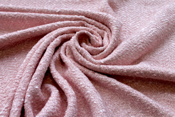 Chunky Herringbone Matka - Pink fabric