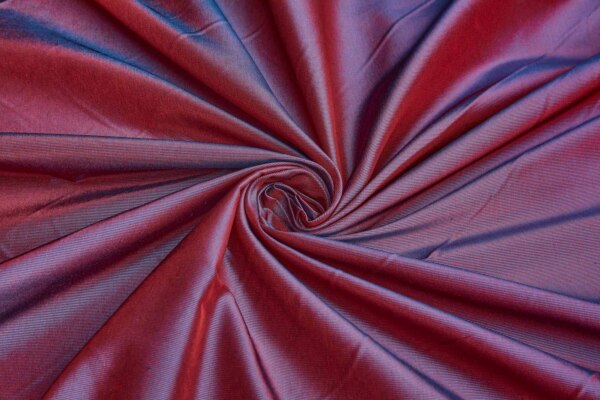Heavy Weight Silk Taffeta - 3-Tone - Red, Blue and Black fabric