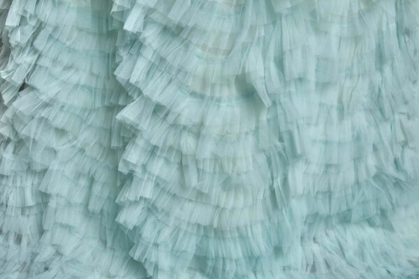 Aqua / Mint Tulle Ruffle Frill fabric