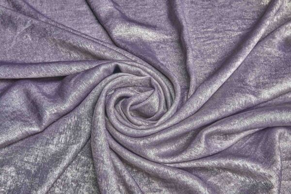 Foil Printed Polyester Satin in Mauve & Pale Gold fabric