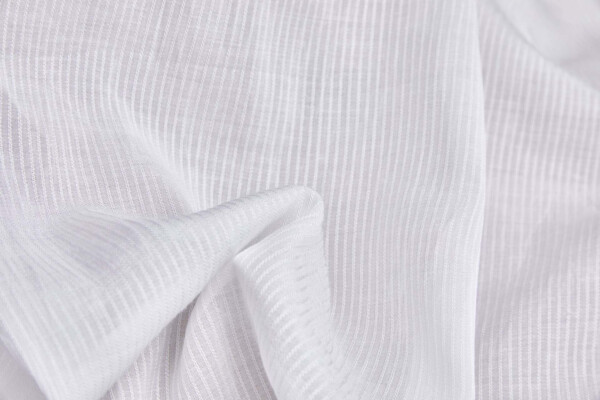 Orange Fibre Dobby Stripe Weave in Ivory fabric