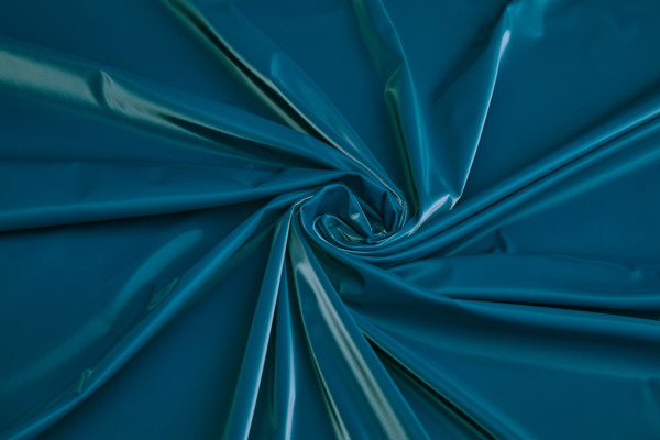 Soft Drapy Vinyl - Glossy Teal fabric
