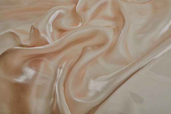 Super Glossy Satin Organza - Blush fabric