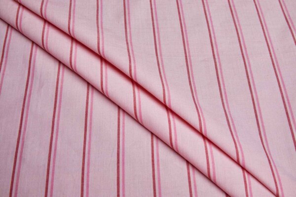 Candy Striped Cotton - Light Pink, Deep Pink and Red fabric