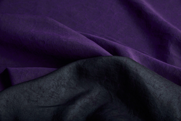 Mud Silk - Habotai - Dark Indigo / Black fabric