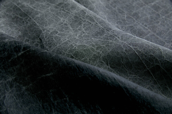 Mud Silk - Habotai - Dusty Charcoal / Black fabric