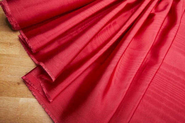 Large Pattern Grosgrain Moire - Cherry Red fabric