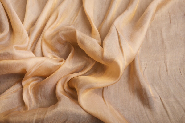 Silk Metallic Chiffon - Gold/Gold fabric