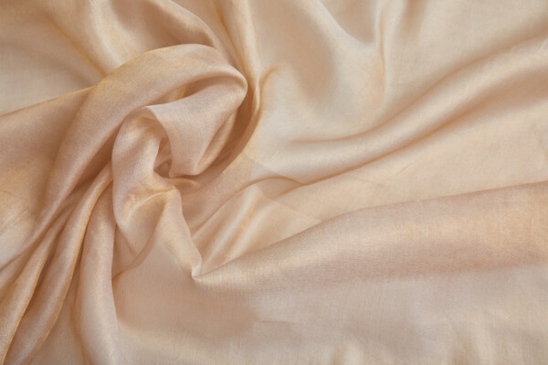 Silk Metallic Chiffon - Cream/Gold fabric