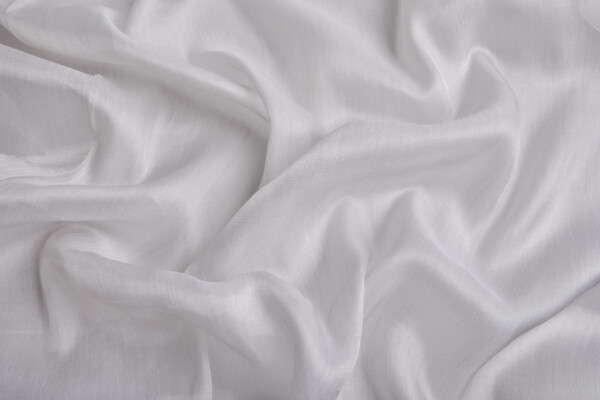 Silk Metallic Chiffon - Snow White/Silver fabric