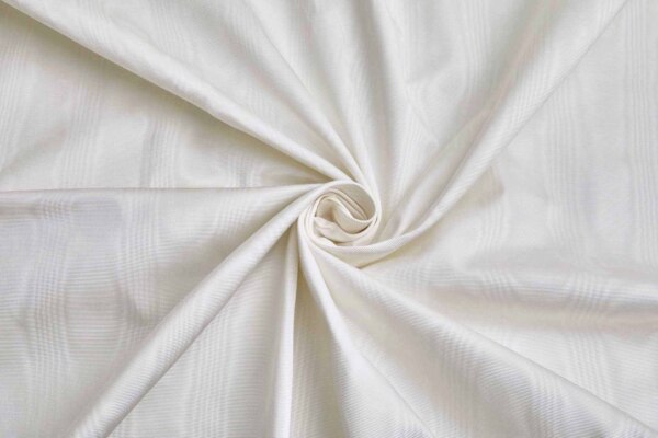French Acetate and Cotton Moire Grosgrain - Ivory fabric