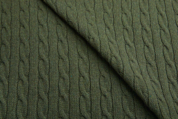 Wool Cable Knit - Forest Green fabric