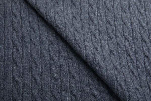 Wool Cable Knit - Dark Grey fabric