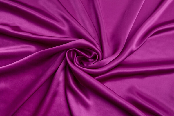Lighter Weight Violet Fuchsia Silk Satin - 135cm wide fabric