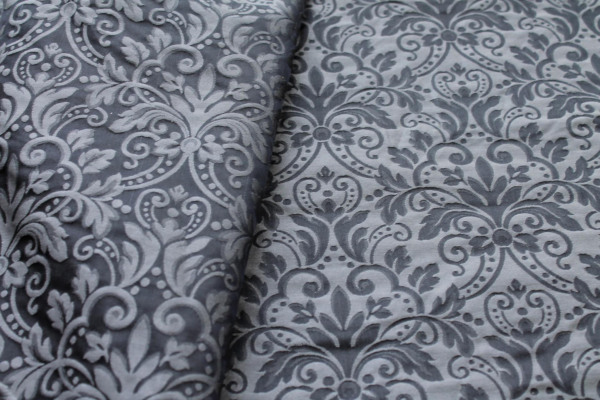 Classic Brocade - Two Shades of Grey fabric