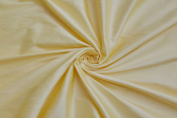 Textured Silk Dupion - Pale Yellow fabric