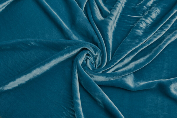 Silk Velvet - Petrol Blue