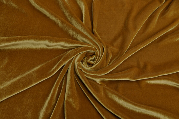 Silk Velvet - Dark Ochre fabric