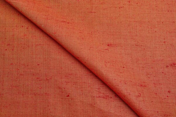 Red shot Yellow Textured Raw Silk Tassar