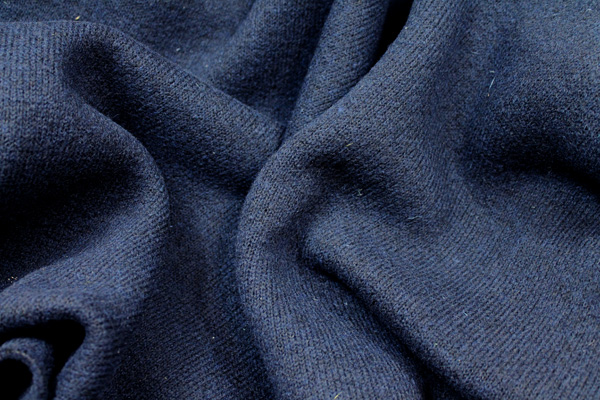 Boiled Wool Heavy Knit - Navy fabric