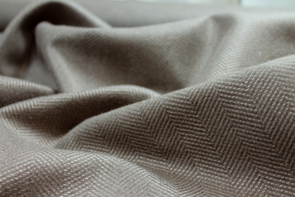 Herringbone Wool - Mushroom fabric