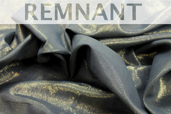 Cotton and Lurex, Dark Grey/Gold - 1.6m Piece fabric