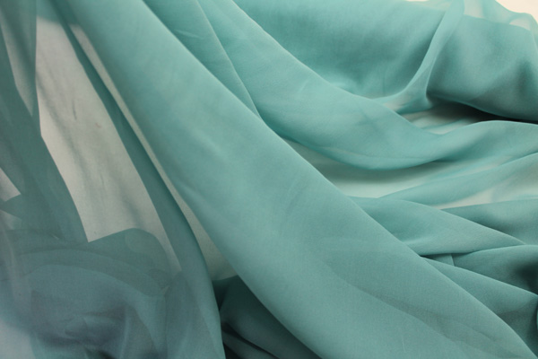 Pale Teal Silk Georgette - 110cm wide fabric