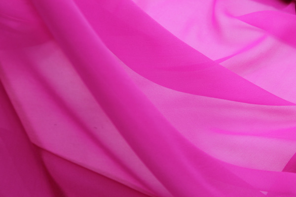 Fuchsia Silk Georgette - 110cm wide fabric
