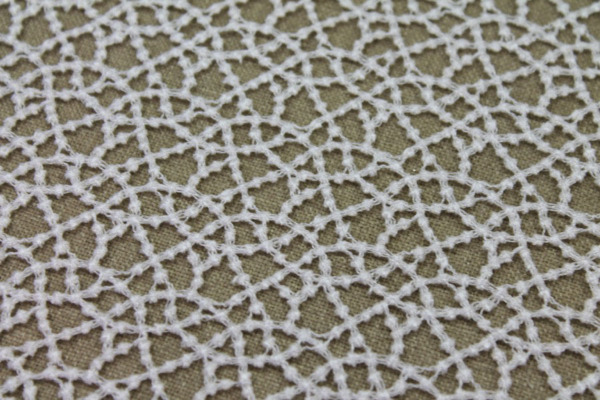 Guipure Lace - Dot Pattern - Ivory fabric