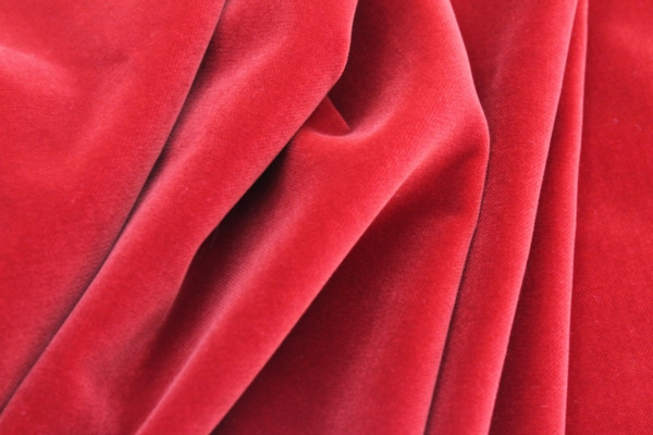 Cotton Velvet - Red fabric