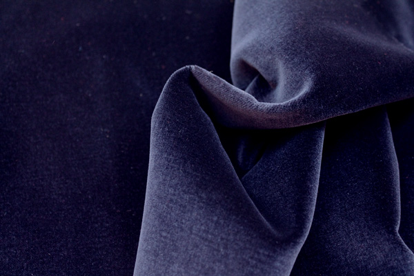 Cotton Velvet - Navy fabric