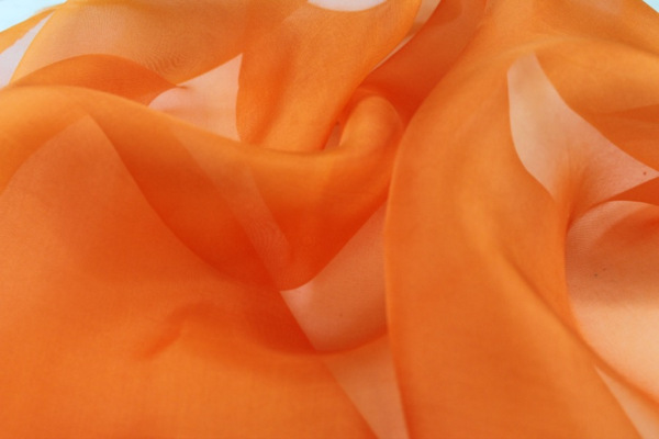 Silk Organza - Bright Orange fabric
