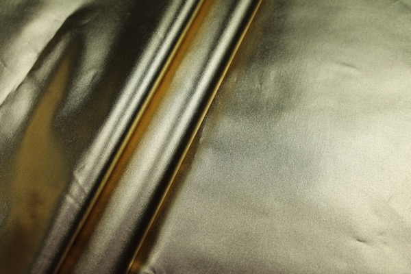 Foiled Stretch Denim - Gold fabric