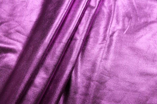 Metallic Foiled Lycra - Purple fabric
